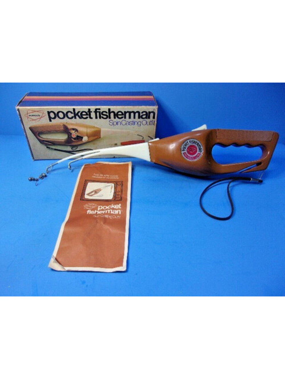 Vintage Popeil's Pocket Fisherman Spin Casting Outfit 1972 w/ Box & Instructions